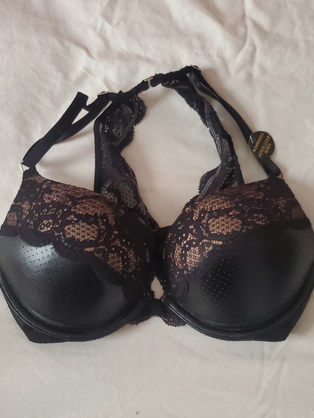 Victoria's Secret Faux Leather Lace Push-Up Bra